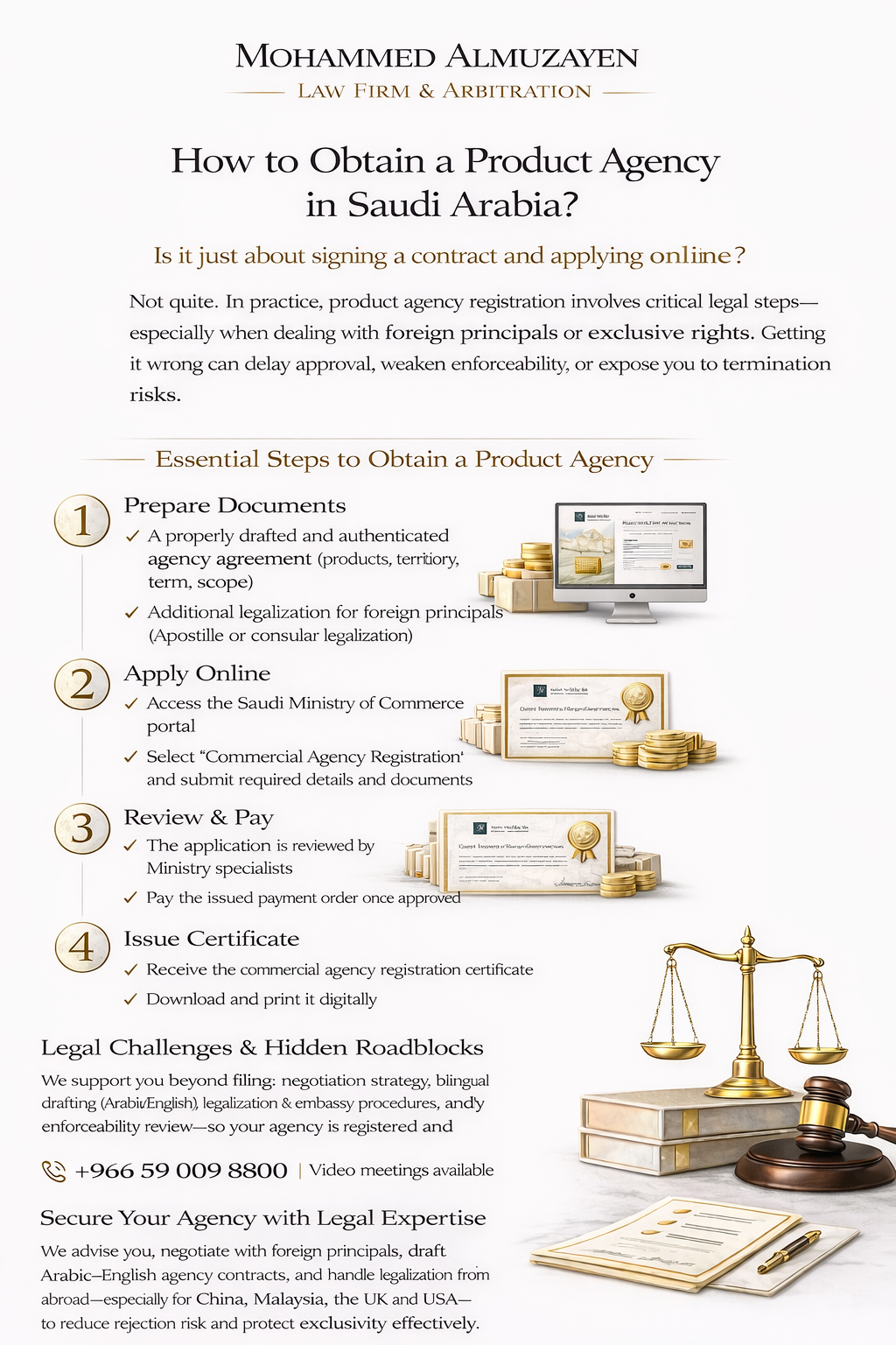 How to obtain a product agency in Saudi Arabia – steps for commercial agency registration (Ministry of Commerce)