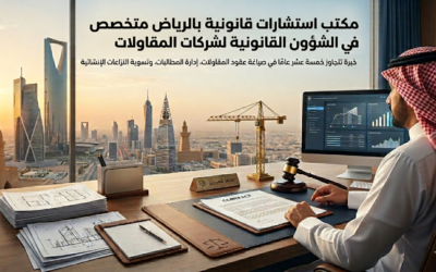 مكتب استشارات قانونية بالرياض متخصص في الشؤون القانونية لشركات المقاولات
